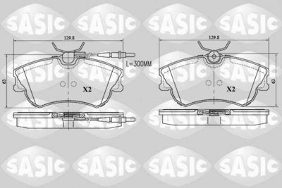 Bremžu uzliku kompl., Disku bremzes SASIC 6214028