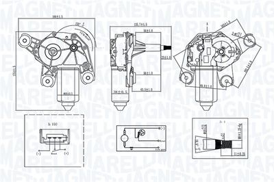 Двигатель стеклоочистителя MAGNETI MARELLI 064071100010
