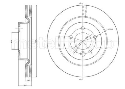 Тормозной диск METELLI 23-1218C