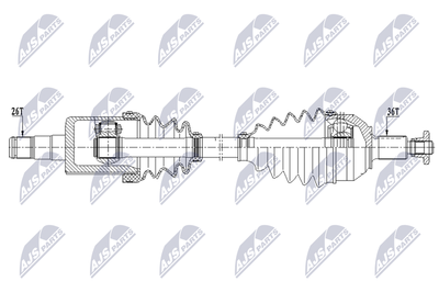 Piedziņas vārpsta NTY NPW-VW-206