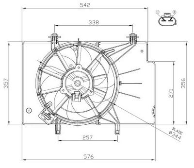 Ventilators, Motora dzesēšanas sistēma NRF 47957