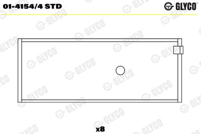 Шатунный подшипник GLYCO 01-4154/4 STD