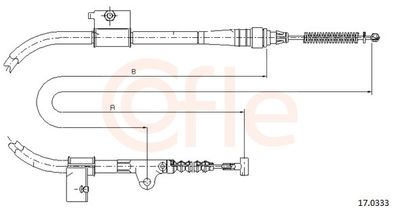 Тросик, cтояночный тормоз COFLE 92.17.0333