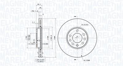 Тормозной диск MAGNETI MARELLI 360406053801