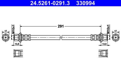Тормозной шланг ATE 24.5261-0291.3