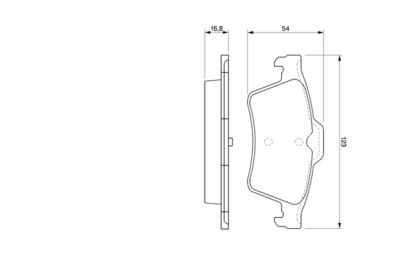 Bremžu uzliku kompl., Disku bremzes BOSCH 0 986 424 617