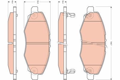Комплект тормозных колодок, дисковый тормоз TRW GDB3427