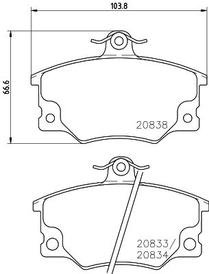 Bremžu uzliku kompl., Disku bremzes HELLA PAGID 8DB 355 005-961