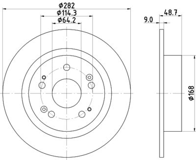 Bremžu diski HELLA PAGID 8DD 355 116-521
