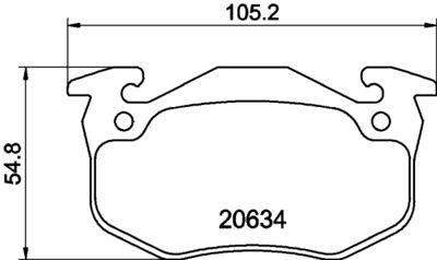 Bremžu uzliku kompl., Disku bremzes HELLA PAGID 8DB 355 007-661