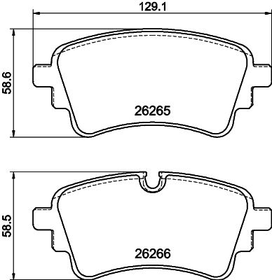 HELLA PAGID 8DB355040961 Bremžu uzliku kompl
