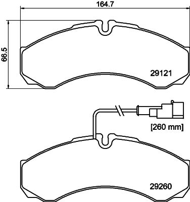 Bremžu uzliku kompl., Disku bremzes HELLA PAGID 8DB 355 005-431