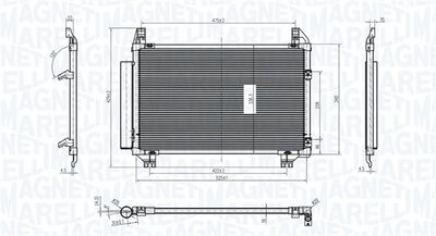 Конденсатор, кондиционер MAGNETI MARELLI 350203837000