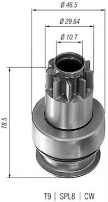 Ведущая шестерня, стартер MAGNETI MARELLI 940113020232