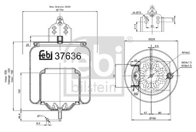 Pneimoatsperes spilvens, Pneimopiekare FEBI BILSTEIN 37636