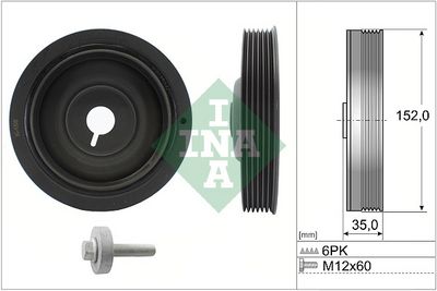 Комплект ременных шкивов, коленчатый вал Schaeffler INA 544 0054 20