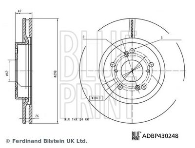 Bremžu diski BLUE PRINT ADBP430248