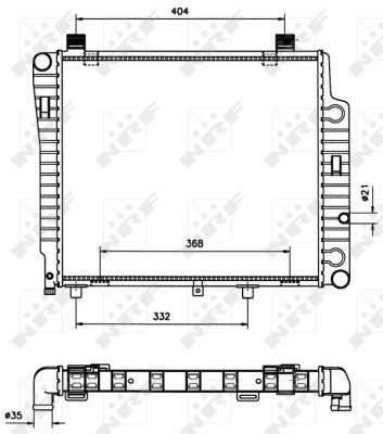 NRF 50533 Radiators, Motora dzesēšanas sistēma