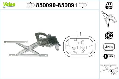 Stikla pacelšanas mehānisms VALEO 850090