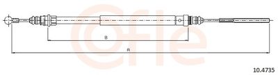 Тросик, cтояночный тормоз COFLE 92.10.4735