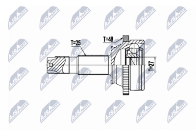 Шарнирный комплект, приводной вал NTY NPZ-PL-049