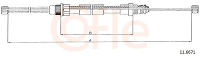 Тросик, cтояночный тормоз COFLE 92.11.6671