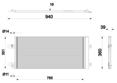 Kondensators, Gaisa kond. sistēma MAHLE AC1158000P