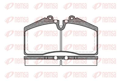 Комплект тормозных колодок, дисковый тормоз REMSA 0288.00