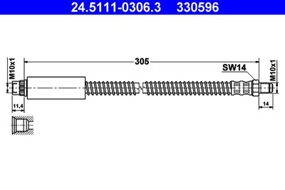 Тормозной шланг ATE 24.5111-0306.3