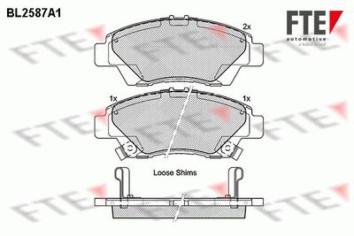 Bremžu uzliku kompl., Disku bremzes FTE 9010838