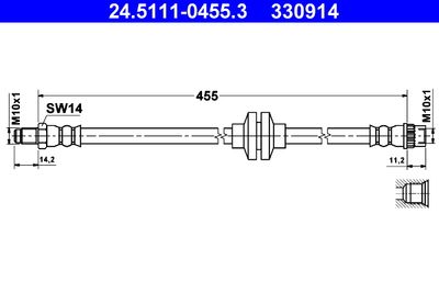 Тормозной шланг ATE 24.5111-0455.3