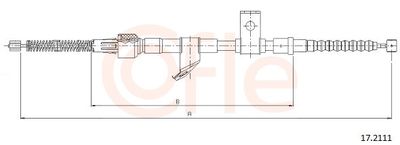 Тросик, cтояночный тормоз COFLE 92.17.2111