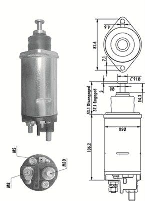 Ievilcējrelejs, Starteris MAGNETI MARELLI 940113050306
