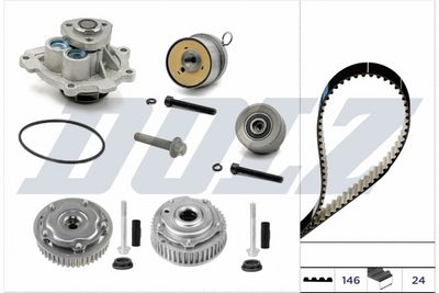 Водяной насос + комплект зубчатого ремня DOLZ KD162V