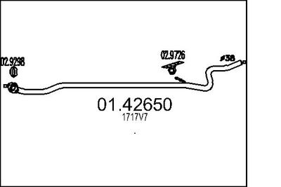 Труба выхлопного газа MTS 01.42650