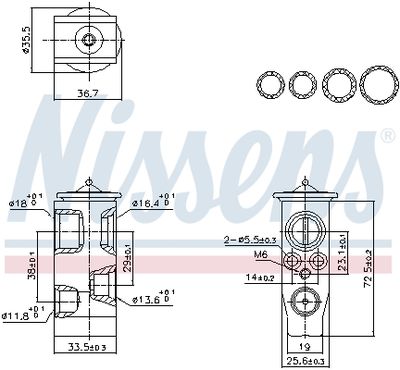 Расширительный клапан, кондиционер NISSENS 999452