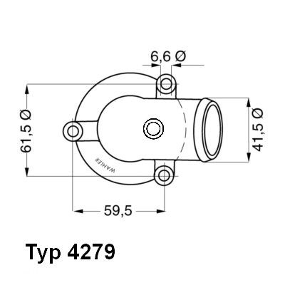 Termostats, Dzesēšanas šķidrums BorgWarner (Wahler) 4279.87D