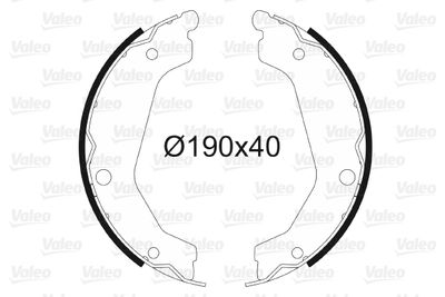 Bremžu loku kompl., Stāvbremze VALEO 564190