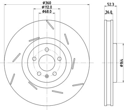 Bremžu diski HELLA PAGID 8DD 355 134-671