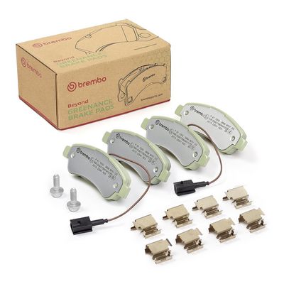 Bremžu uzliku kompl., Disku bremzes BREMBO P 61 125G