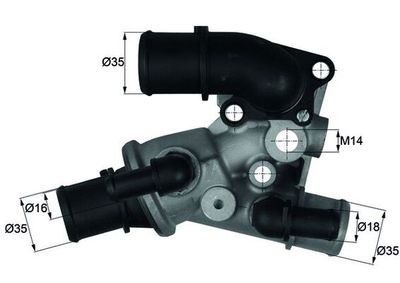 Termostats, Dzesēšanas šķidrums MAHLE TI 140 80D