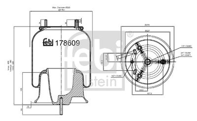 Pneimoatsperes spilvens, Pneimopiekare FEBI BILSTEIN 178609