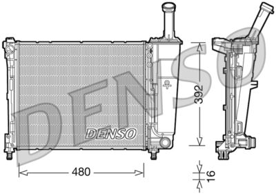 Радиатор, охлаждение двигателя DENSO DRM13016