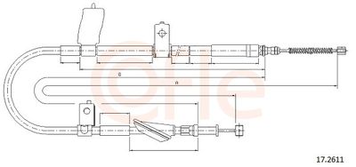 Тросик, cтояночный тормоз COFLE 92.17.2611