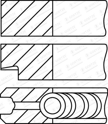 Комплект поршневых колец GOETZE ENGINE 08-137606-00