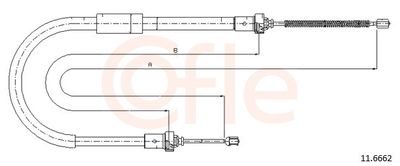 Тросик, cтояночный тормоз COFLE 11.6662