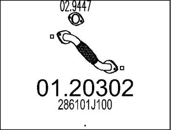 Izplūdes caurule MTS 01.20302