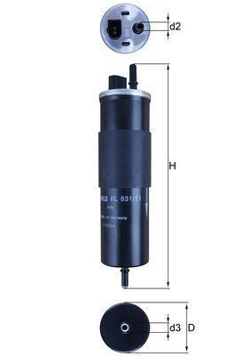 Топливный фильтр KNECHT KL 831/11