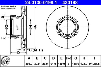Тормозной диск ATE 24.0130-0198.1
