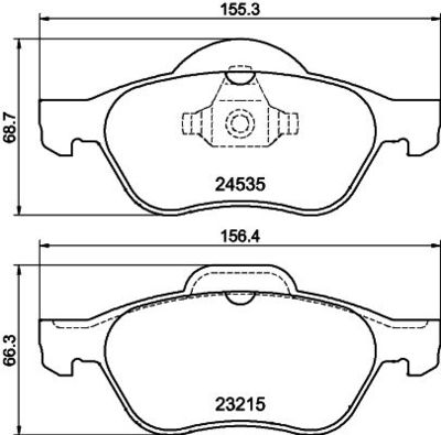 HELLA PAGID 8DB355013271 Bremžu uzliku kompl